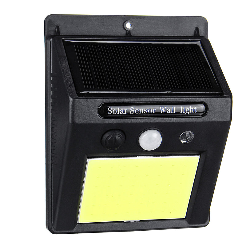 Solar Powered 48 COB PIR Motion Sensor Light Outdoor Garden Security Wall Lamp