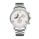 Full Steel Men Wrist Watch Business Style Decorative Dials Stainless Steel Quartz Watches