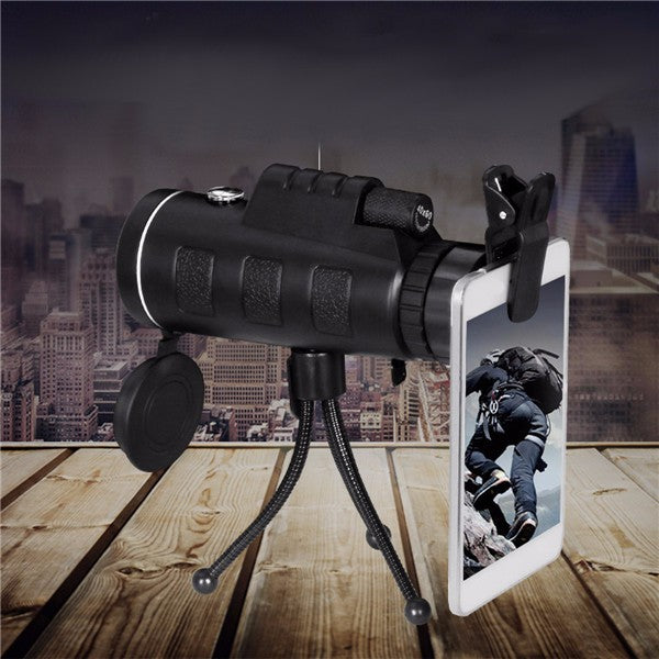Universal 40X60 Travel Portable HD Dual Focus Optical Prism Monocular Telescope with Tripod