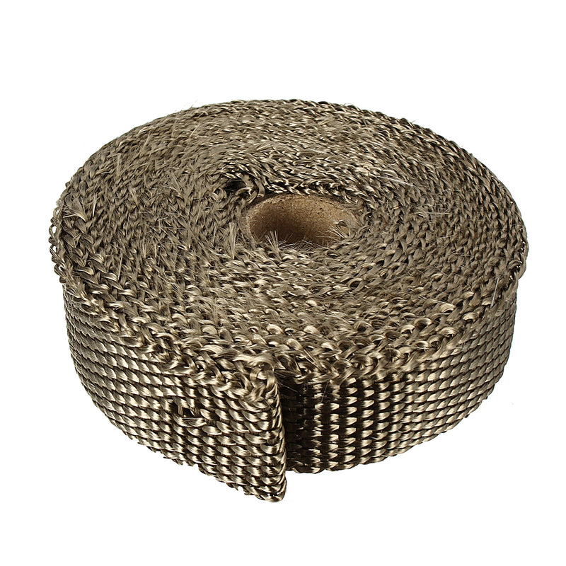 4.5m x 25mm Titanium Header Exhaust Heat Wrap Tape Protection with Stainless Steel Zip Ties