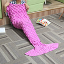 180x90 Yarn Knitting Mermaid Tail Blanket Wave Stripe Warm Bed Mat Super Soft Sleep Bag