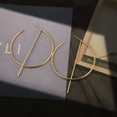 Trendy Hollow Earring Elegant Round Bar Ear Stud Hoop Ear Accessories Jewelry for Women