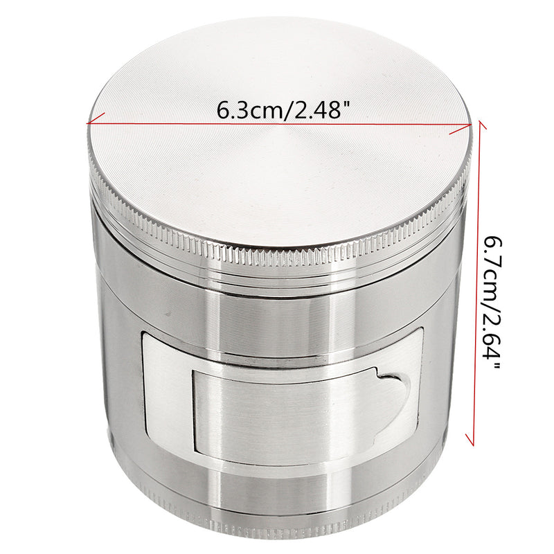 Multi Functional 63MM 2.48 Inch 4 layers CNC ZINC ALLOY Metal Herb Grinder Crusher Smoke Grinder