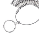 Silver Zinc Alloy Ring Sizer Mandrel Stick Finger Gauge Measure Jewelry Tools Kit