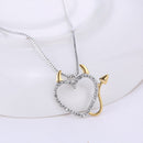 Sweet Couple Devil Love Necklace Inlaid Crystal Pendants Jewelry Sweater Chain Jewelry