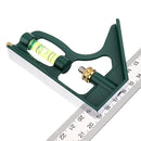 DANIU 12 Inch 300mm Adjustable Combination Square Angle Ruler 45/90 Degree With Bubble Level
