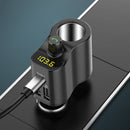 Universal Dual USB Type C Bluetooth 3.1A Fast Charging  Car Cig arette Lighter Charger U Disk Playback HD Decoding