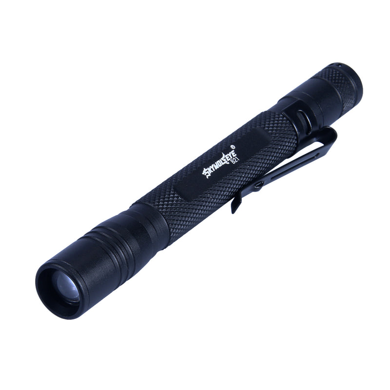 Skywolfeye B21 XPE 3Modes Zoomable LED Flashlight Pen AAA  Work Light Camping Hunting Emergency Lamp