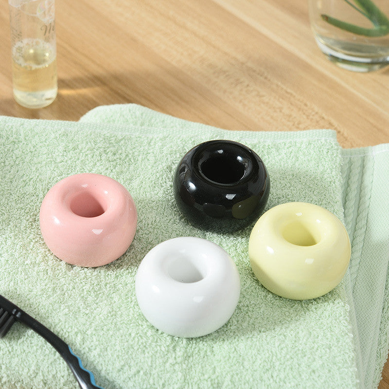 Mrosaa Multi-function Ceramic Toothbrush Holder Tooth Brush Stand Shelf Couple Toothbrush Base Rack Bathroom Products