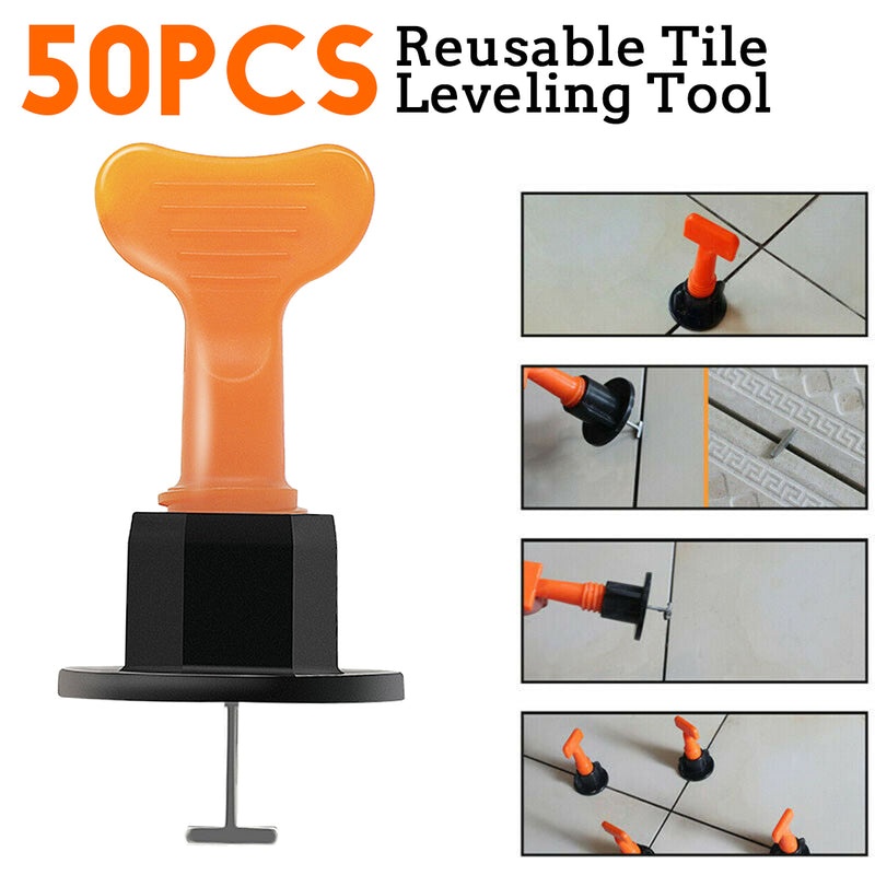 50Pcs Reusable Anti-Lippage Tile Leveling System Positioning Locator Spacers Tool