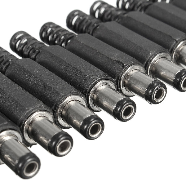 Excellway JP02 10Pcs 5.5x2.1mm DC Power Male Solder Barrel Tip Plug Jack Connector