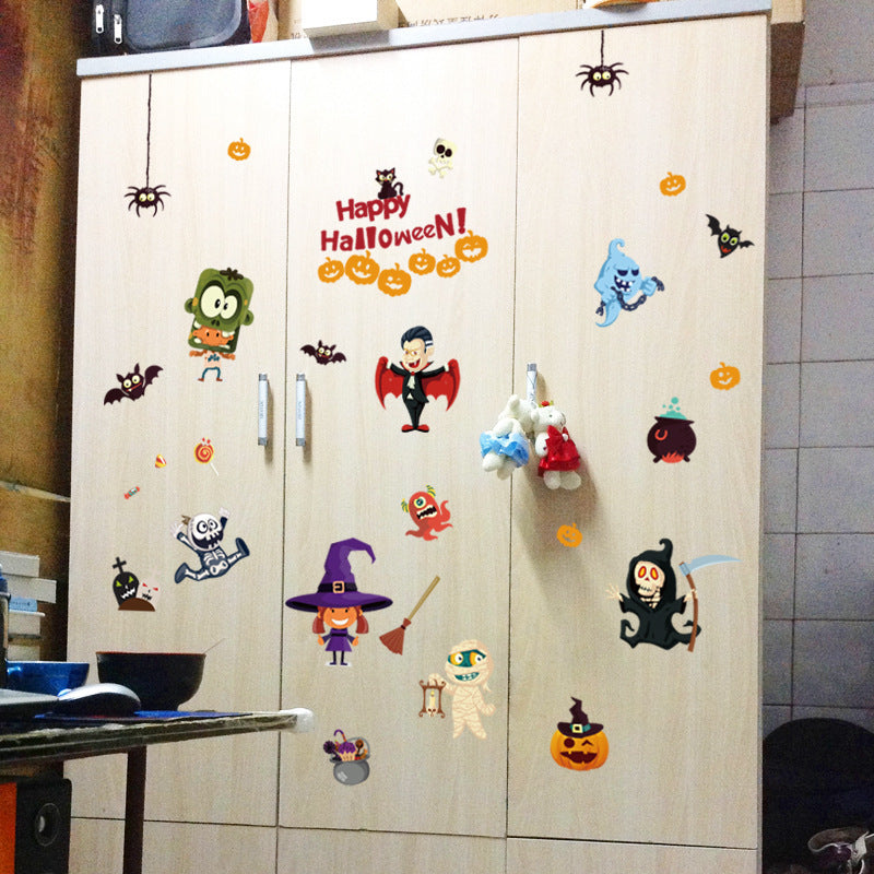 Miico SK9096 Halloween Cartoon Sticker Wall Sticker For Halloween Party Room Decoration