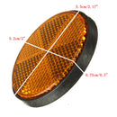 2pcs 2inch Round Reflectors Orange Universal For Motorcycles ATV Bikes Dirt Bikes