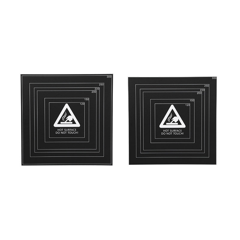 310x310x0.5mm Black Frosted Heated Bed Sticker Build Plate Tape 1:1 With Wire Frame For 3D Printer