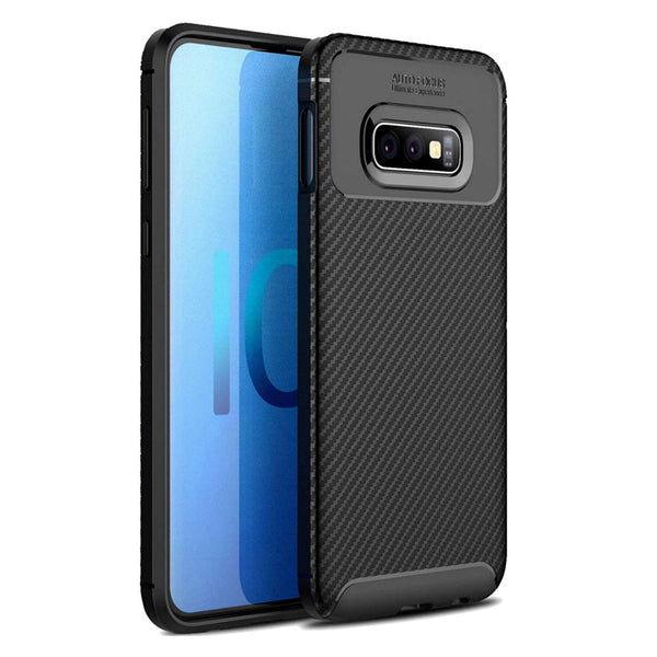 Bakeey Protective Case For Samsung Galaxy S10e 5.8 Inch Slim Carbon Fiber Fingerprint Resistant Soft TPU Back Cover