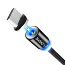 FLOVEME Type C LED Magnetic Braided Fast Charging Data Cable 2m For Oneplus 6t Xiaomi Mi 8 S9