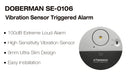 SE-0106 100dB Electronic Wireless Vibration Sensor Home Security Door Window Alarm