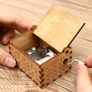 Hand Crank Collectible Music Box Engraved Wooden Box Theme Toys Birthday Craft Gifts