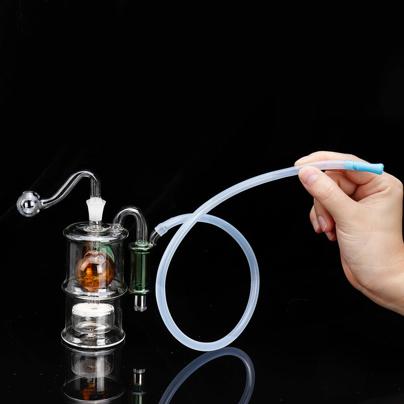 LED Water Pipe High Borosilicate Glass Pipe Bottle Mute Pot