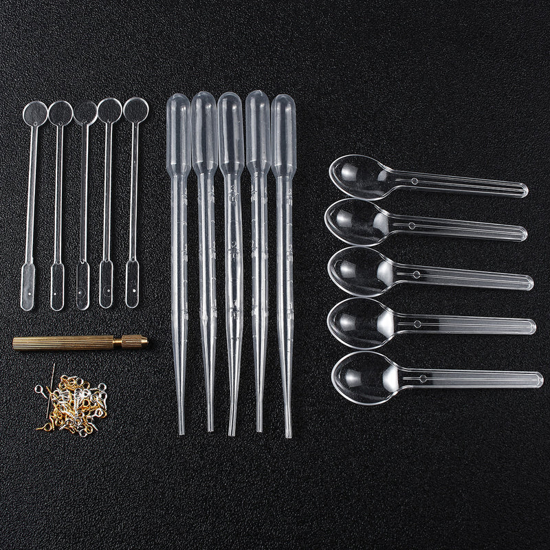 76PCS DIY Resin Casting Molds Silicone Craft Jewelry Pendant Making Mould Tools Kit
