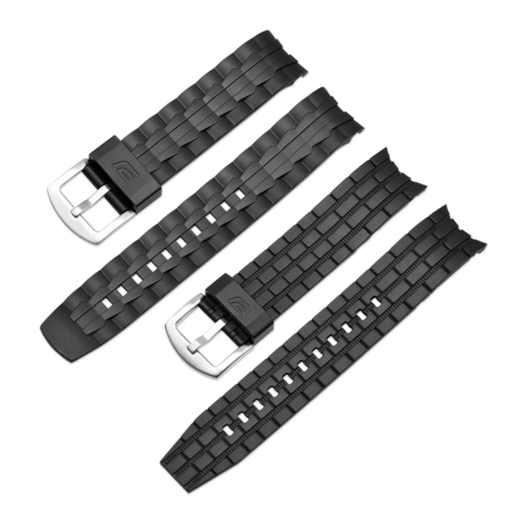 Black PU Strap Replacement Watch Band for Edifice EF-550 EF-523