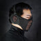 Steel Wire Mask Outdoor Hunting Breathable Tactical Mesh Half Face Protective Mask Earmuffs Version