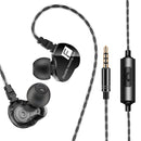QKZ CK9 3.5mm In-Ear Dual Moving Coil Earbuds HiFi Earphone With Microphone