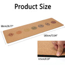 5MM Yoga Mats TPE Cork Non Slip Pilates Exercise Fitness Gym Workout Sport Pad