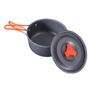 IPRee 1-2 People Outdoor Camping Hiking Cookware Set Backpacking Cooking Bowl Pot Pan Picnic Tools