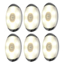 3pcs / 6pcs PIR Motion Sensor Under Cabinet  Light Human Body Induction for Kitchen Cupboard Warm White