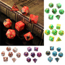 7pc/Set TRPG Games Gaming Dices D4-D20 Multi-sided Dices 6Color