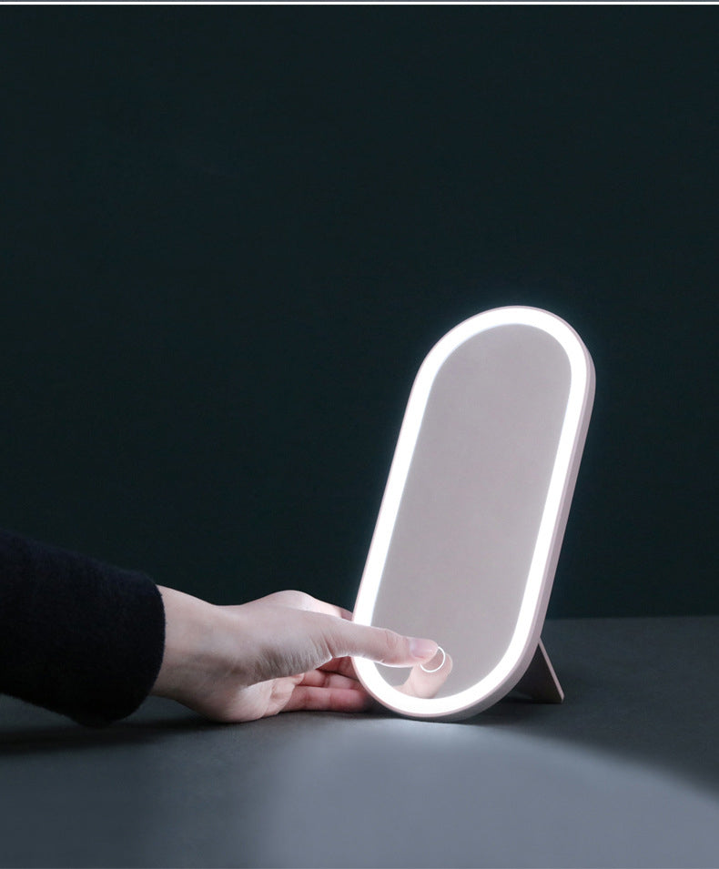 MUID  Cosmetic Bag Dressing Case Portable Travel Dresser Cosmetic Mirror Lamp Fixing Makeup Lipstick Skin Care Product Storage Box Basket