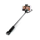 Atongm Wired Control Extendable Foldable Mini Selfie Stick Black