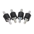 Machifit 4pcs M3 8x8mm Rubber Mounts Double Ends Screw Anti Vibration Mount Rubber Shock Absorber