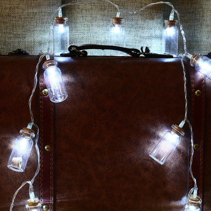 KCASA 1.2M 10 LED Glass Bottles String Lights LED Fairy Lights for Festival Christmas Halloween