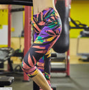 Women Yoga Printed Leggings Skinny Seventh And Ninth Length Sports Fitness Tights Trousers