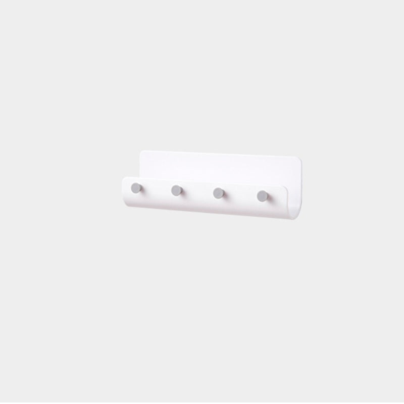 Plastic 4 Hooks Storage Rack Cloth Hanger Bathroom Toiletry Kitchen Utensils Holder Organizer Books Stand Decoration