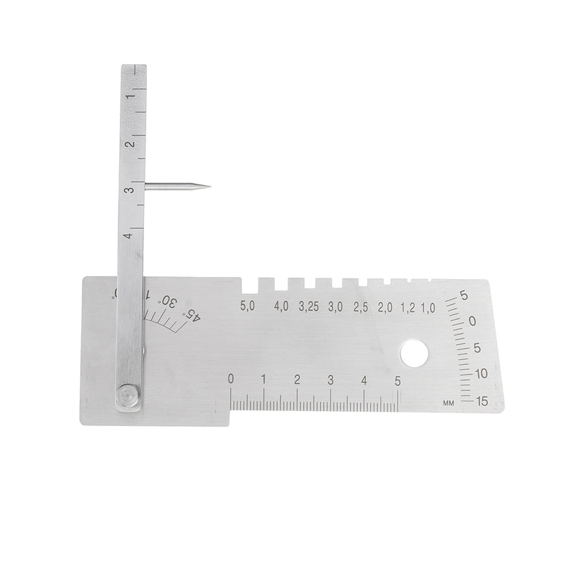 Machifit Universal 45 Degree Weld Gauge Welder Seam Inspection Measuring Ruler Welding Tool