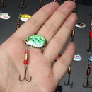 ZANLURE 30pcs Metal Fishing Lure Minnow Poper Pike Salmon Bait Bass Trout Fish with Hook
