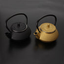 300ml Black/Gold Cast Iron Kettle Japanese Style Teapot with Strainer Tea Pot