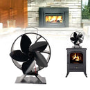 Xmund XD-LD5 180 CFM Mini 5 Blades Fireplace Fan Winter Warm Wood Burner Stove Thermal Heat Power Fan