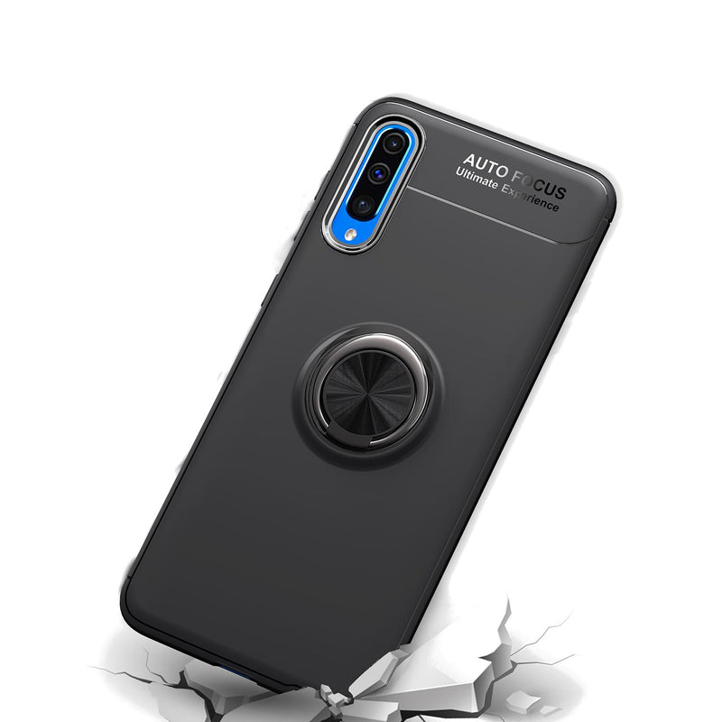 C-KU Protective Case For Samsung Galaxy A70 2019 360 Rotating Ring Grip Kicktand Back Cover