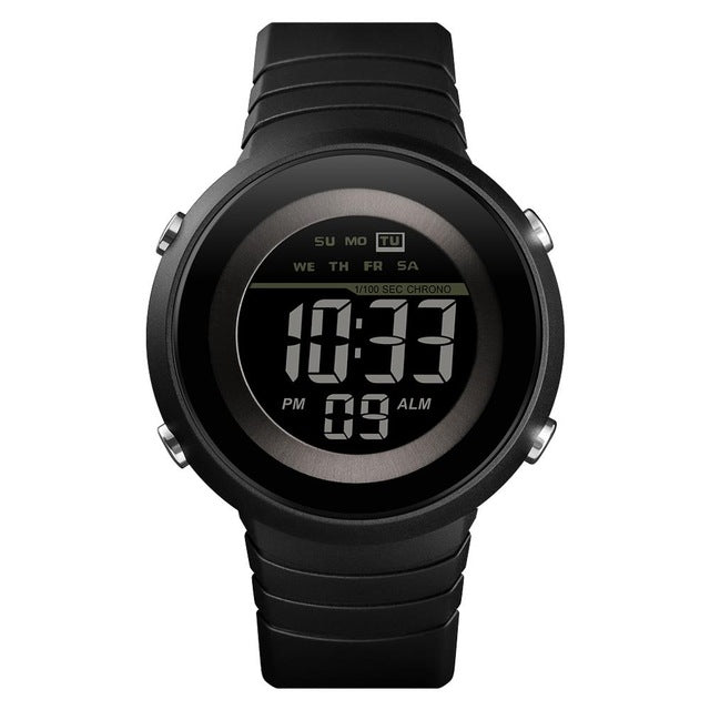 SKMEI 1497 Simple Design Back Light LED 50M Waterproof Chronograph Week Digital Watch Men Watch