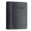 Small vintage ultra-thin leather notepad with gold rim Notebook