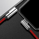 Bakeey 3A Reversible Double 90 Degree Angle Type C Braided Fast Charging Data Cable For Phone Tablet