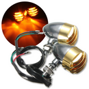 Motorcycle Bullet Turn Signal Blinker Light Indicator Amber For Harley Honda Yamaha
