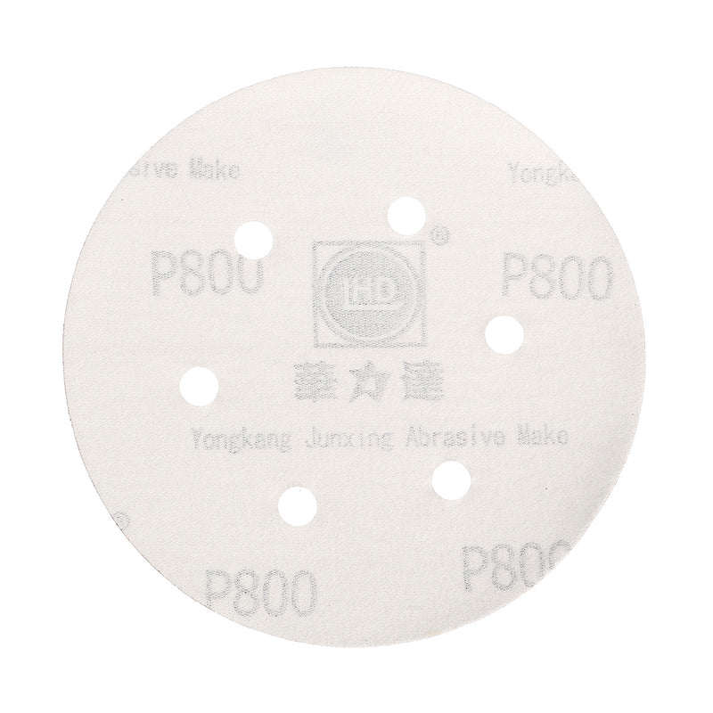 50pcs 150mm 6 Holes Sanding Disc 40-800 Grit Sand Paper Abrasive Tool