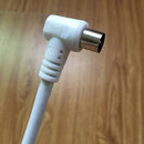 1m 1.5m 2m RCA Coaxial  Antenna Aerial Lead Cable Male to Male White RF Single Coax Cable TV RF Cable