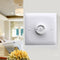 220V LED Dimmer Single Light Rotary Switch for Dimmable Lighting White