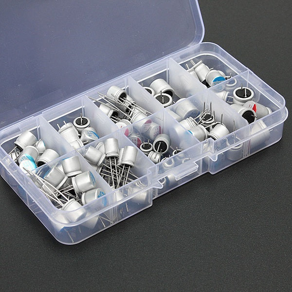 10 Values 90pcs Solid Capacitor Assorted Kit 2.5V~16V 100uF~1500uF With Box